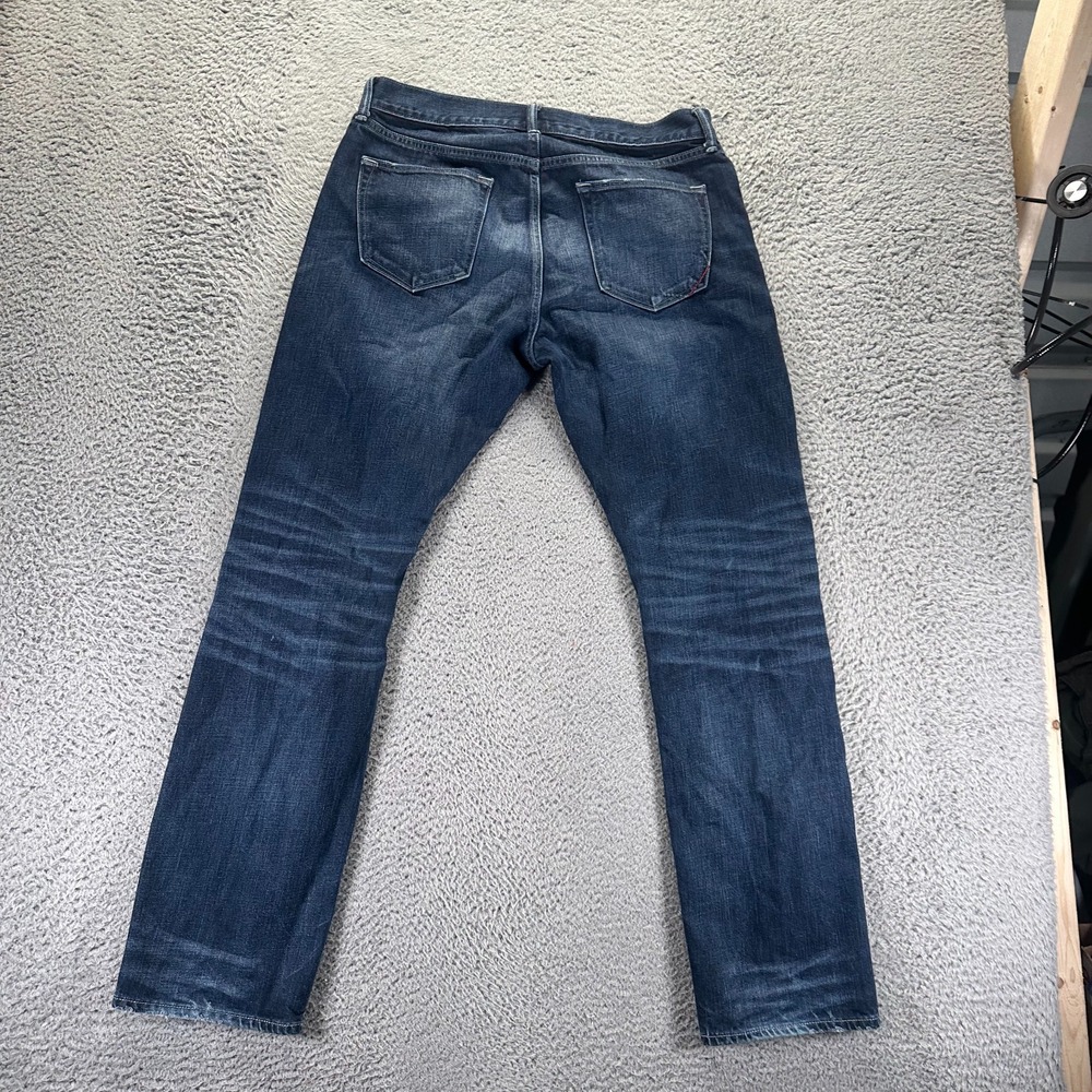 Vintage Banana Republic Jeans Men's 34x32 Blue Cotton Denim Straight Workwear - Picture 4 of 10